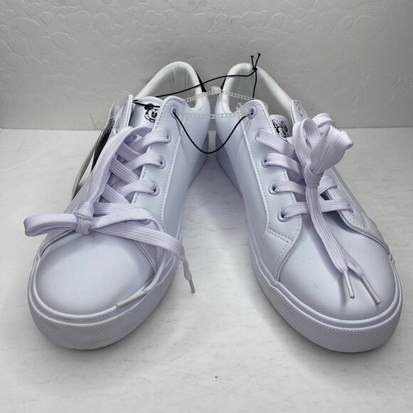 Disney Womens Minnie Mickey Mouse Sneakers Shoes Heart White Black Size 10 - Picture 4 of 9